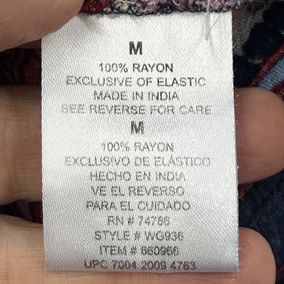 Bila Boho Fairy Midi Skirt Floral Print Retro Size M Stretchy Waistband Flowy - Picture 5 of 12